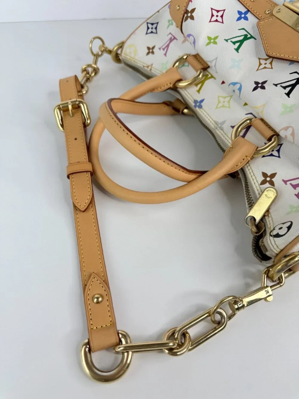 louis vuitton beverly MM monogram multicolor white